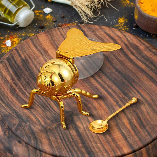 Bee Shaped Honey Jar with Spoon