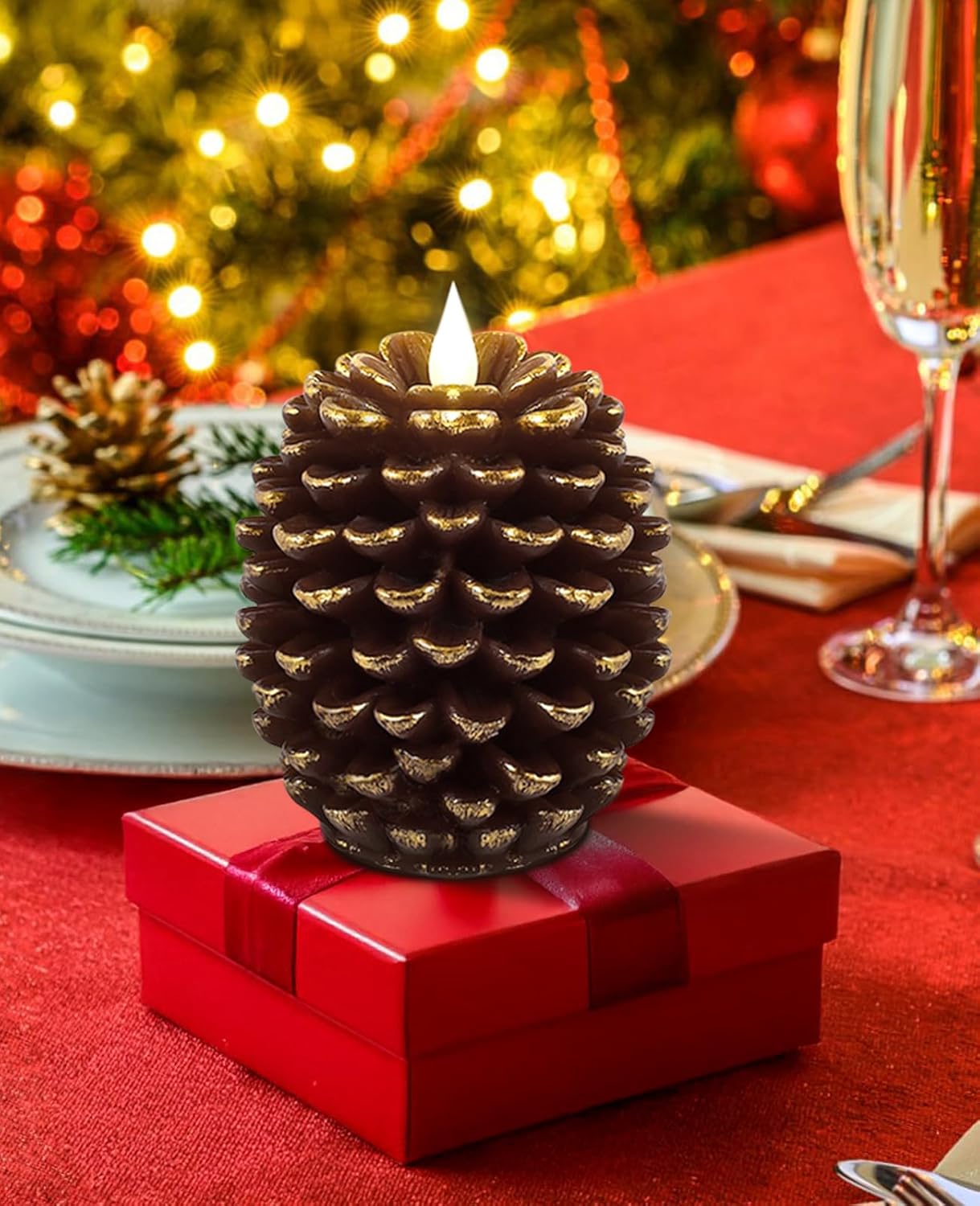 Pine Cone Flameless Candle Set™