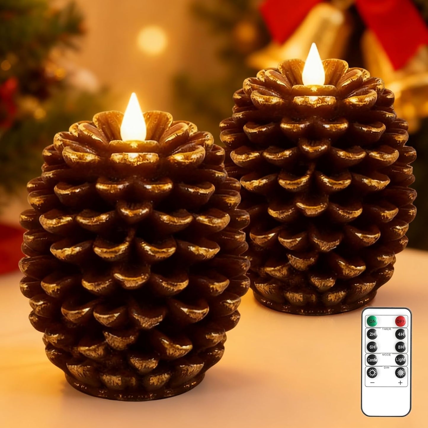 Pine Cone Flameless Candle Set™