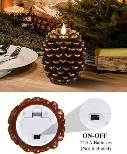 Pine Cone Flameless Candle Set™