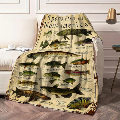 North American Fish Species Chart Blanket™
