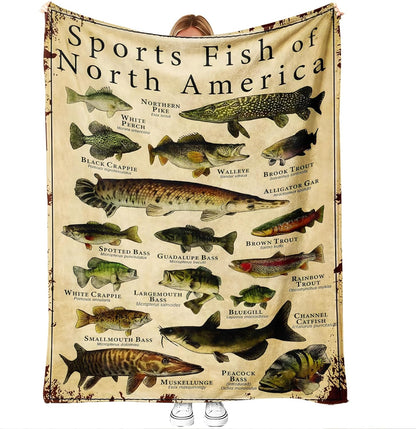 North American Fish Species Chart Blanket™