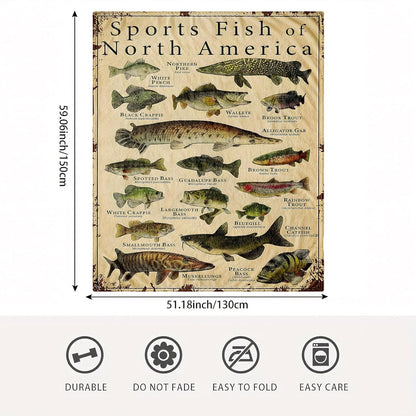 North American Fish Species Chart Blanket™