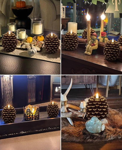 Pine Cone Flameless Candle Set™