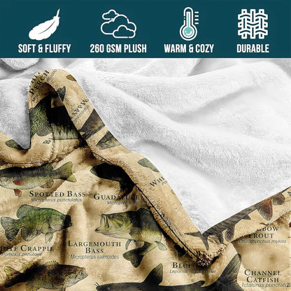 North American Fish Species Chart Blanket™